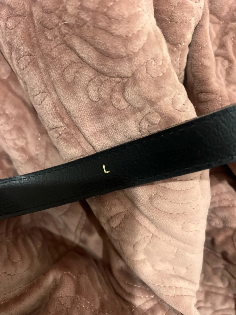 Vintage Purple Suede Belt with Gold-Tone Buckle